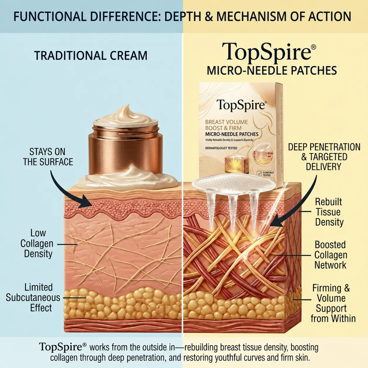 TopSpire® Targeted Breast Enhancement Advanced Nano Microneedle Patch
