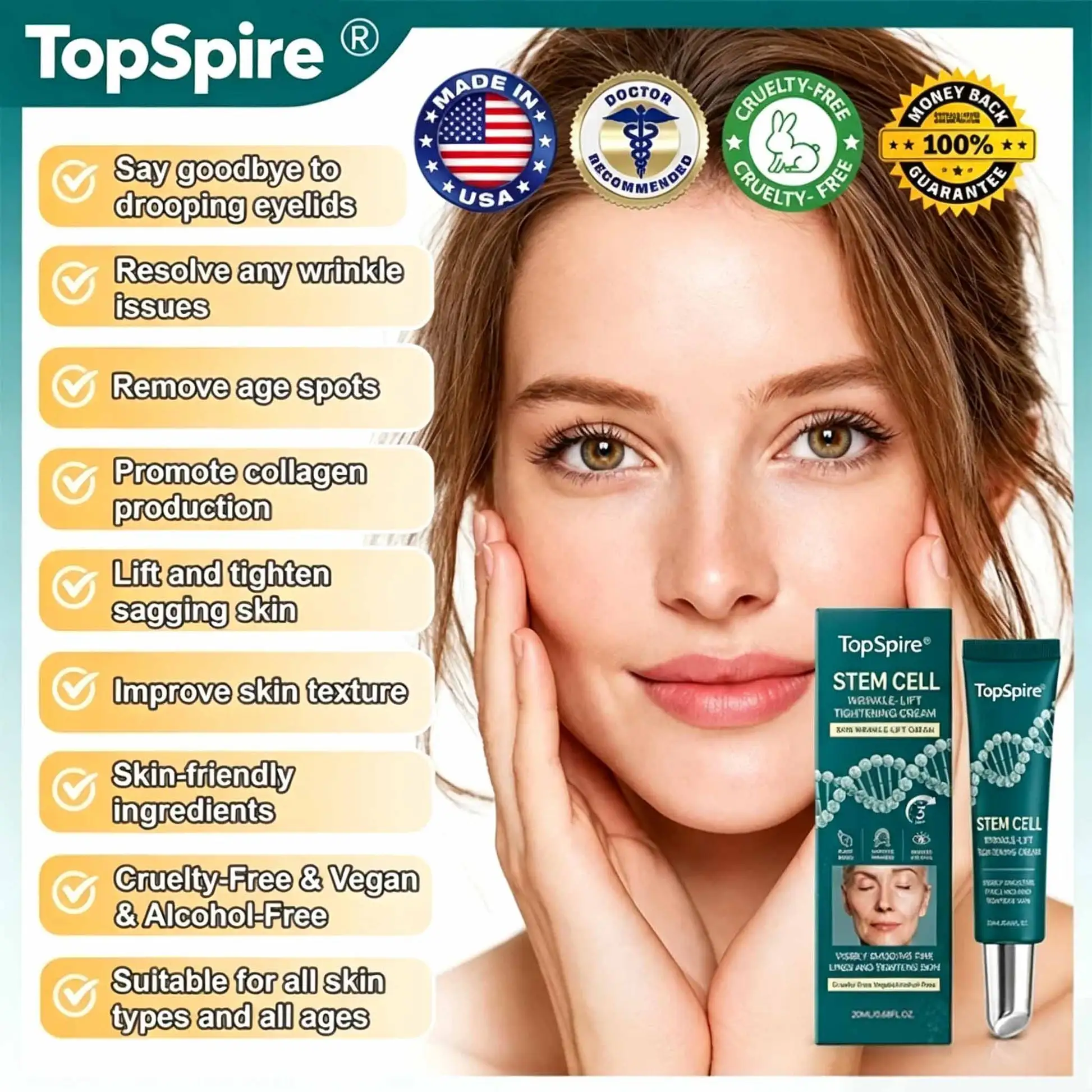 TOPSPIRE® Stem Cell Skin Wrinkle-Lift Tightening Cream